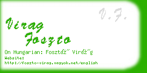 virag foszto business card